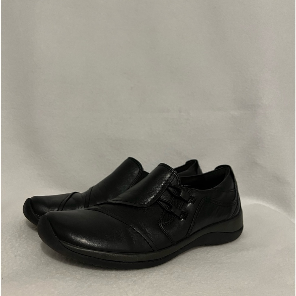 Earth Size 9N Kaar Haluk Leather Black Slip-On Shoes